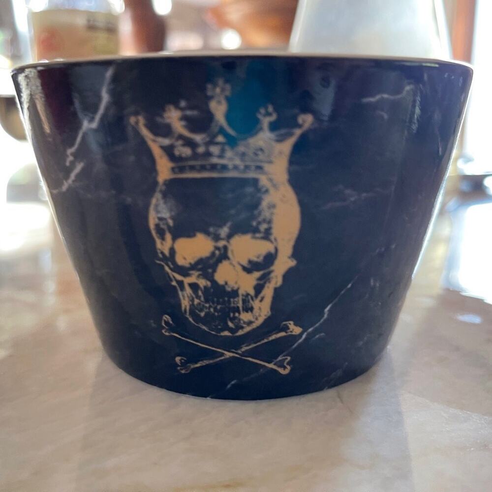 Coventry Royal Skulls and Bones porcelain bowl Halloween